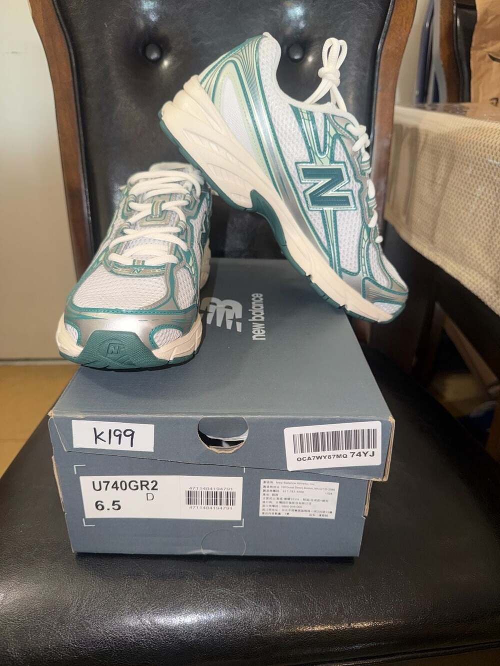 New Balance 740 Sneakers White/Teal 6.5Y